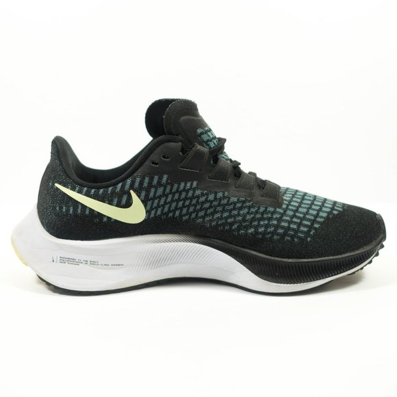 Nike Zoom Pegasus 37 Running Shoes - Women's Size 7 - Black Green - Picture 2 of 9